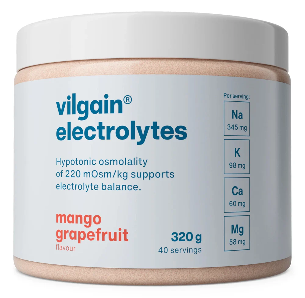 Vilgain Electrolytes – hipotoninis elektrolitų gėrimas hidratacijai (320 g)