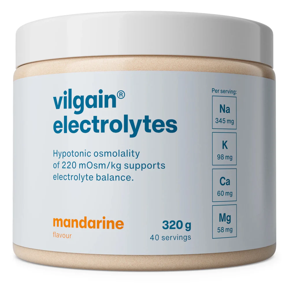 Vilgain Electrolytes – hipotoninis elektrolitų gėrimas hidratacijai (320 g)