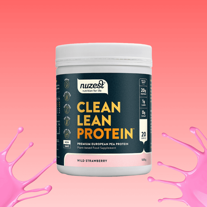 Stay fit NUZEST Clean Lean Baltymai Wild Strawberry (Braškių skonio) 500 g (20 porcijų)