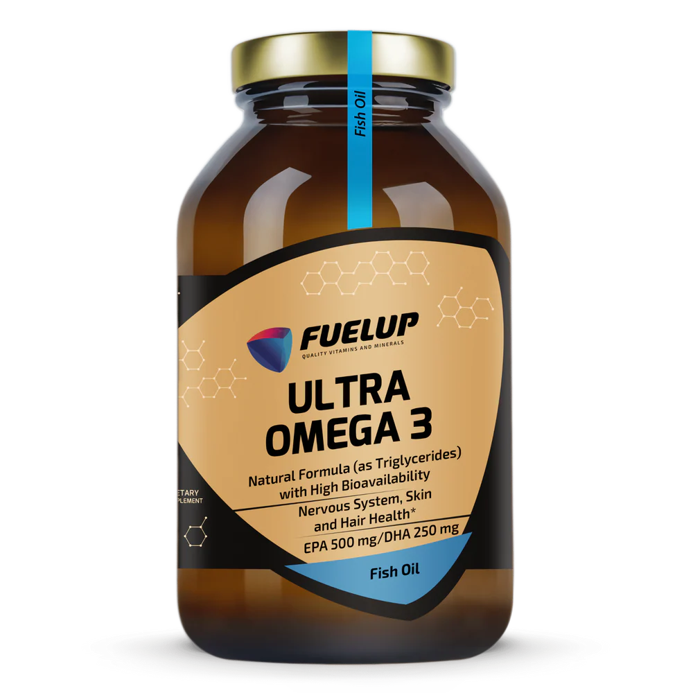 FuelUp Ultra Omega 3 180 kaps – Trigliceridų formos žuvų taukai su aukštu įsisavinimu