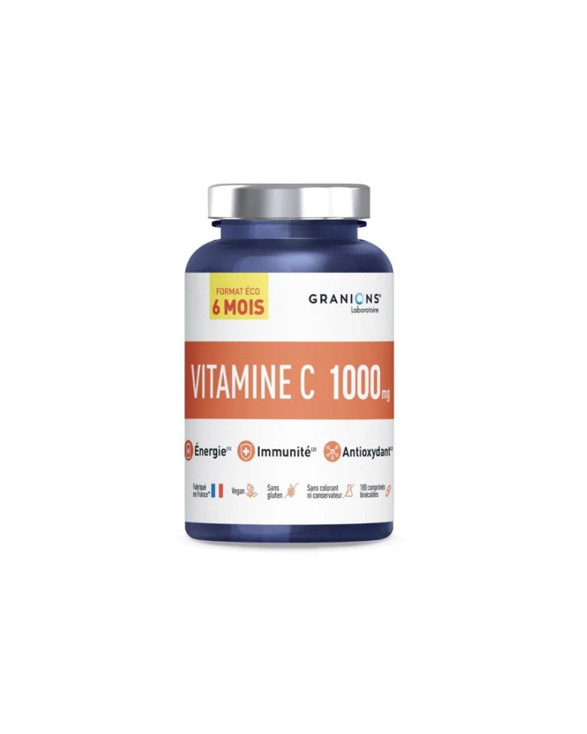GRANIONS VITAMINE C 1000 mg FORMAT ECO 6 MOIS Vitaminas C ekonomiška 6 mėnesių pakuotė