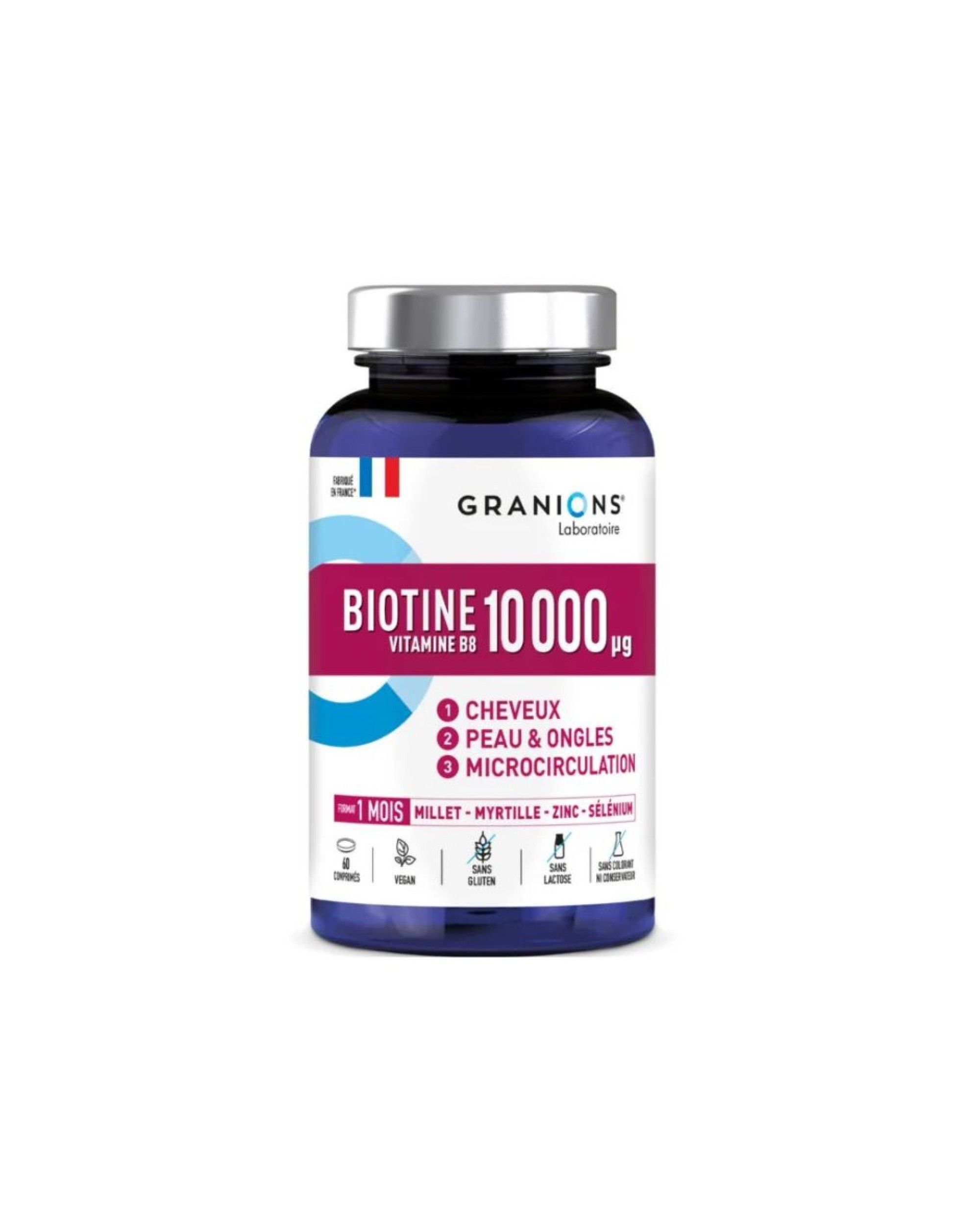 GRANIONS Biotine 10 mg pilulier Biotinas, 60 kap.