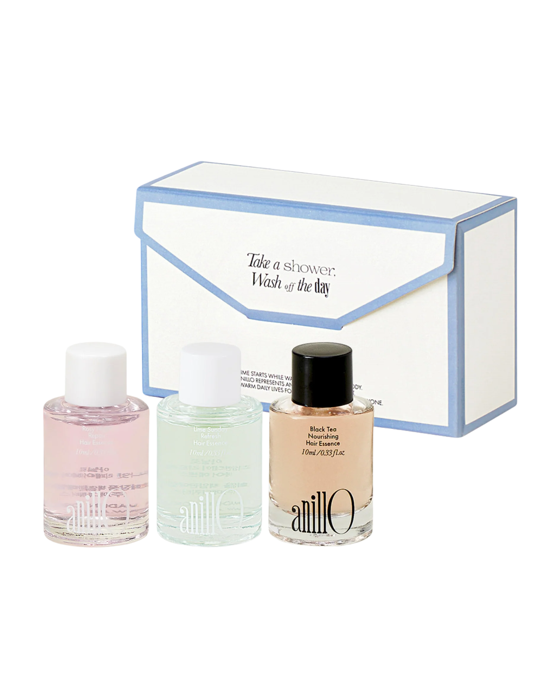 AnillO Hair Essence Trio Set (10ml x 3) – mini plaukų esencijų rinkinys