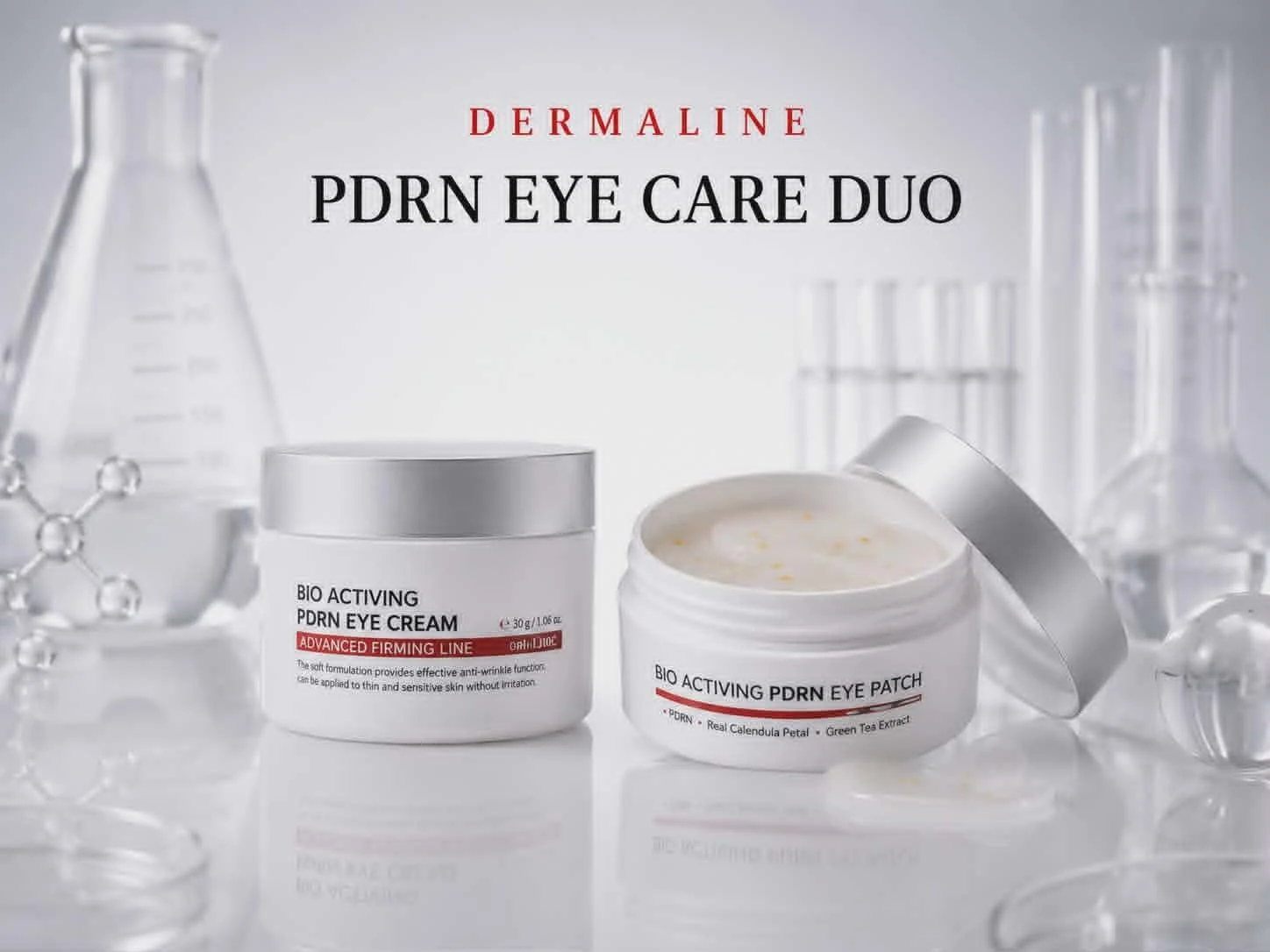 DERMALINE PDR regeneruojanti paakių odos sistema Eye Care Duo rinkinys