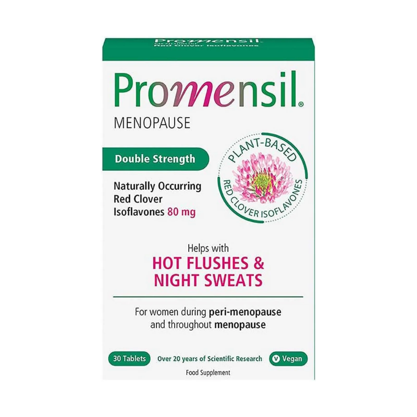 PROMENSIL DS, raudonojo dobilo izoflavonai, 80mg, 30 tab