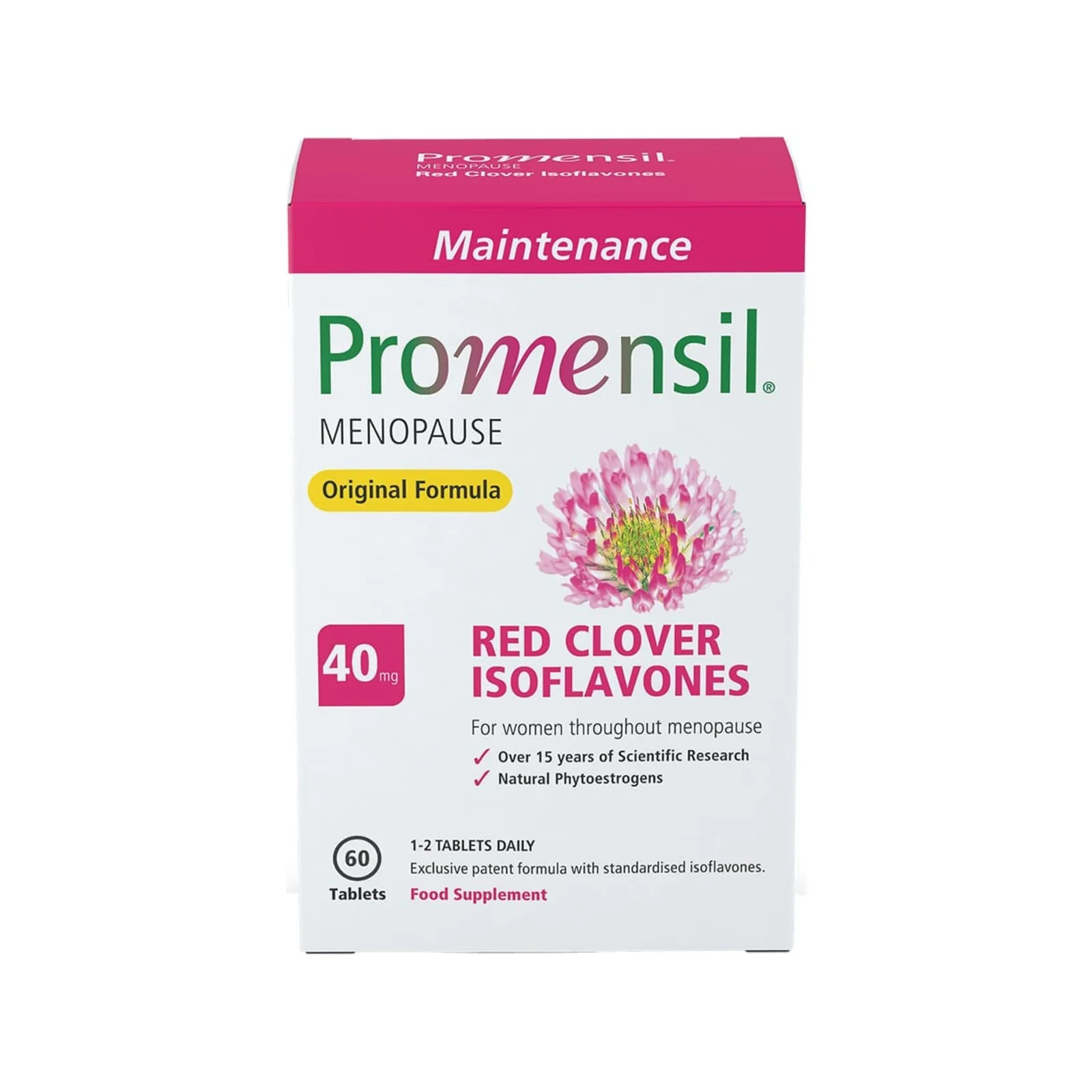 PROMENSIL, raudonojo dobilo izoflavonai, 40mg, 60 tab