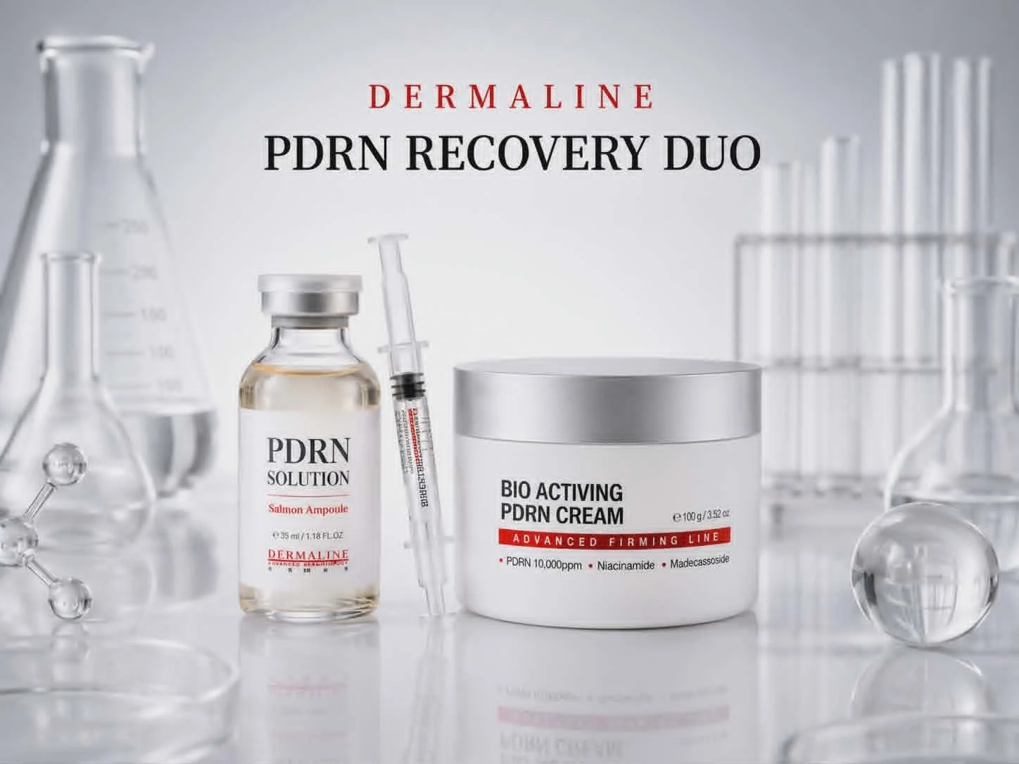DERMALINE PDRN Regeneruojantis odos priežiūros duetas Dermaline PDRN Recovery Duo rinkinys