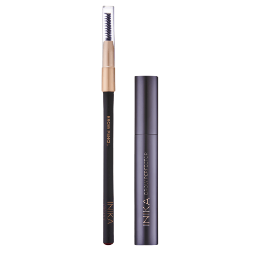 Inika Organic antakių pieštukas (Dark Brunette) ir antakių tušas (Espresso)