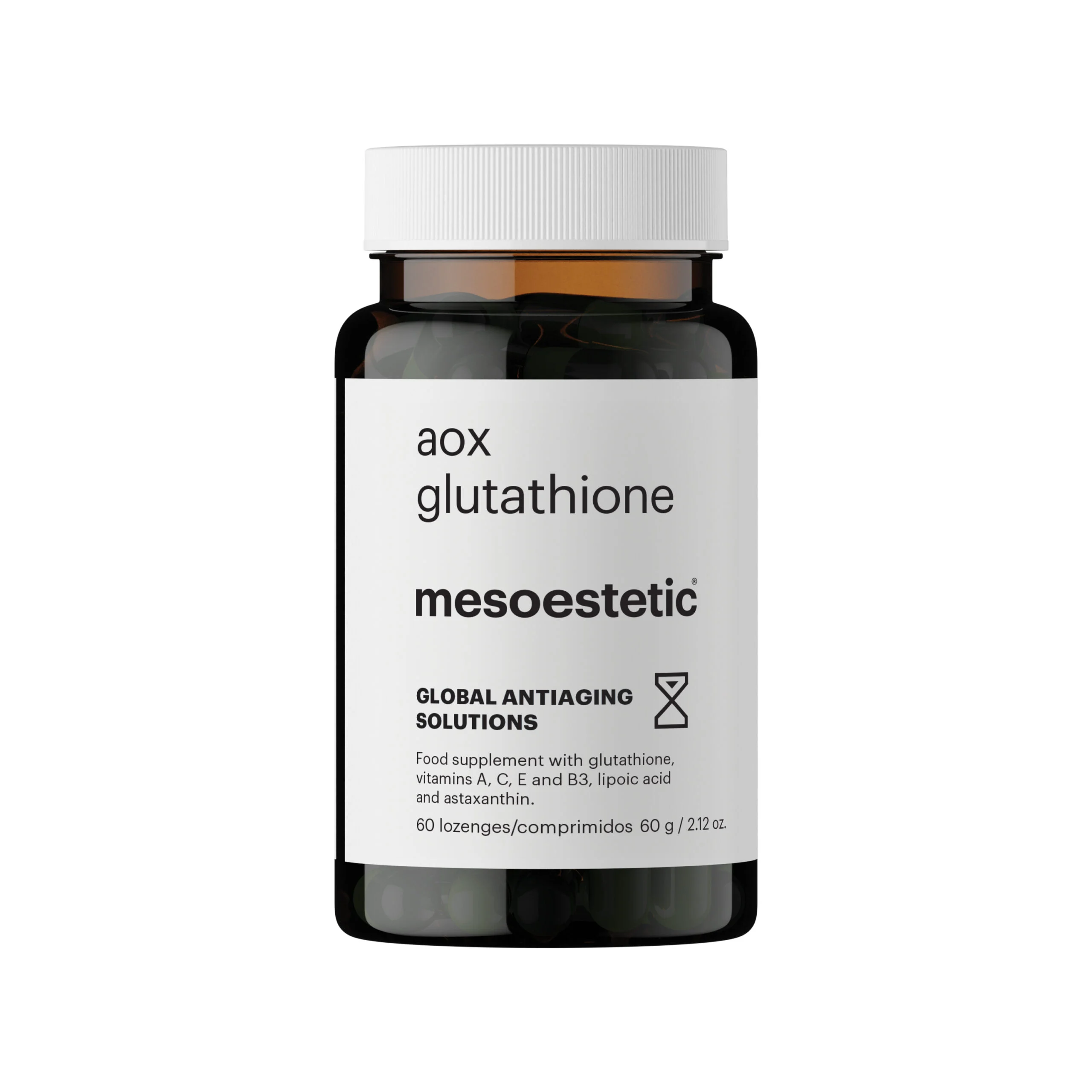 Mesoestetic AOX Glutathione pastilės, 60past.