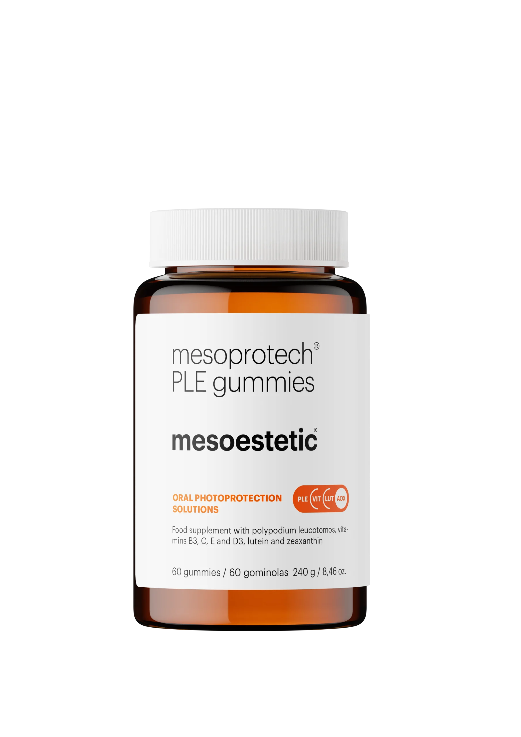 Mesoestetic Mesoprotech PLE guminukai, 60 guminukų x 4 g